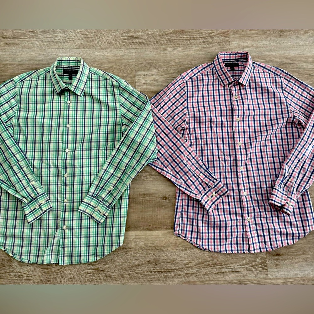 Bundle Banana Republic Non Iron Slim Fit Button Down Shirts Size Medium 15-15.5